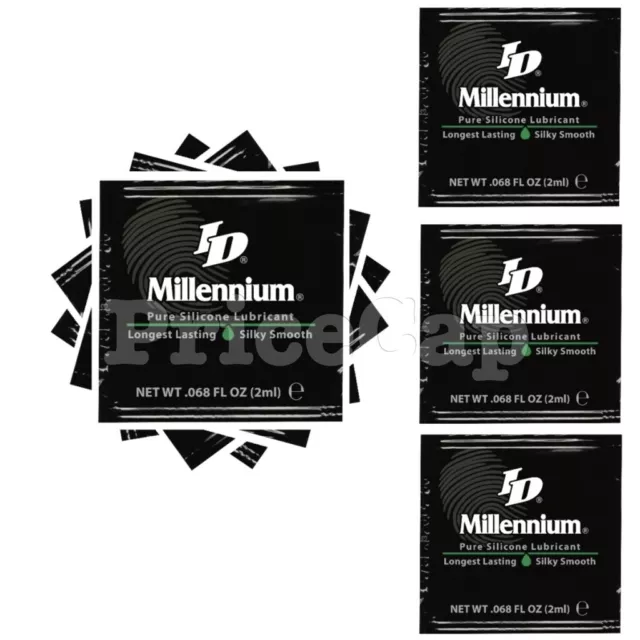 ID Millennium Lube | Silicone Based Lubricant | 2 ml Sachets | Long-Lasting Slip