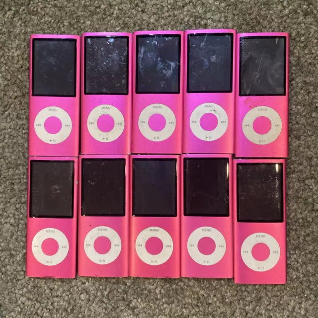 Lot Of (10) Apple iPod Nano 4th Generation A1285 8GB Pink! Untested Parts/Repair