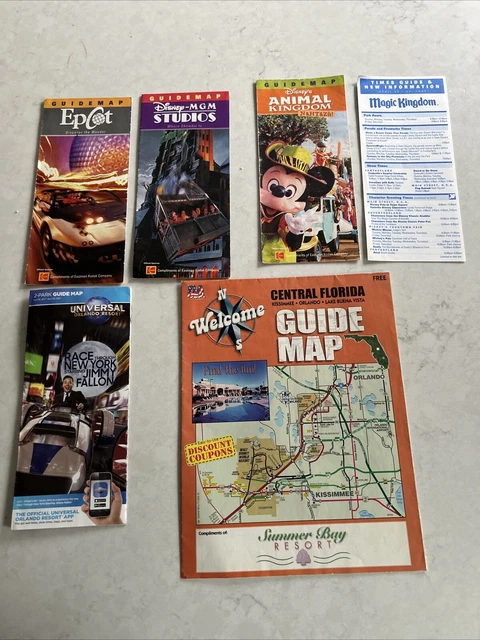 Dfb Guide Maps SELECTION OF DISNEY World / Florida / Universal Guide maps From 2003 £7 ...