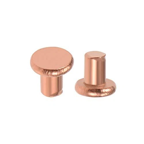 100 Pcs 1/8 X 5/32" Flat Head Copper Solid Rivets Fasteners"