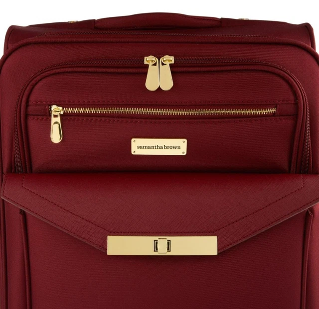 Samantha Brown 4 Piece Luggage Set- 22" Spinner & 3 Packing Cubes-Burgundy-NWT 2