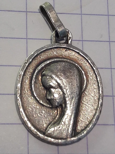Médaille pendentif en argent 1,6 cm - Poinçon crabe