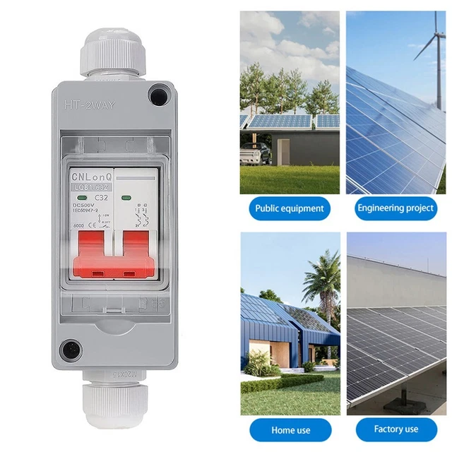 Interruttore Fotovoltaico Heschen HSB6C-DC 2 Poli - DC500V 32A Per - Foto 2
