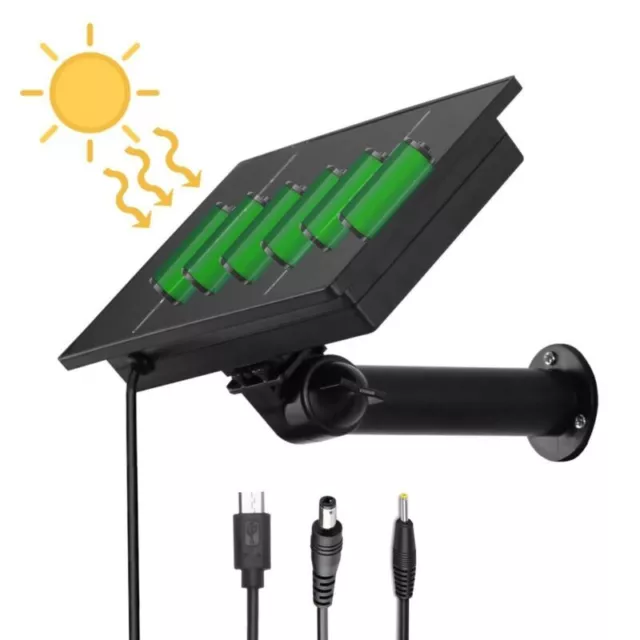 Wasserdichtes Solarpanel USB 5-12V 4W Powered IP Camera Outdoor Tools Neu