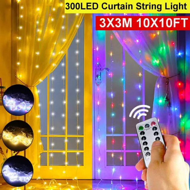 LED Curtain String Fairy Lights Wedding Indoor Outdoor Xmas Garden Party Decor