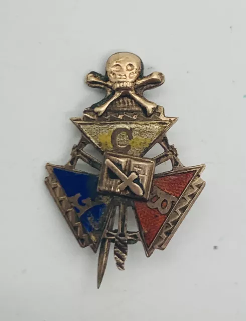 Vintage Knights of Pythias FCB Fraternal Knight Sword Skull Pin Collectible