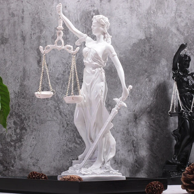 GREEK GODDESS STATUE FIGURINE BLIND LADY JUSTICE SCULPTURE LAWYER GIFT