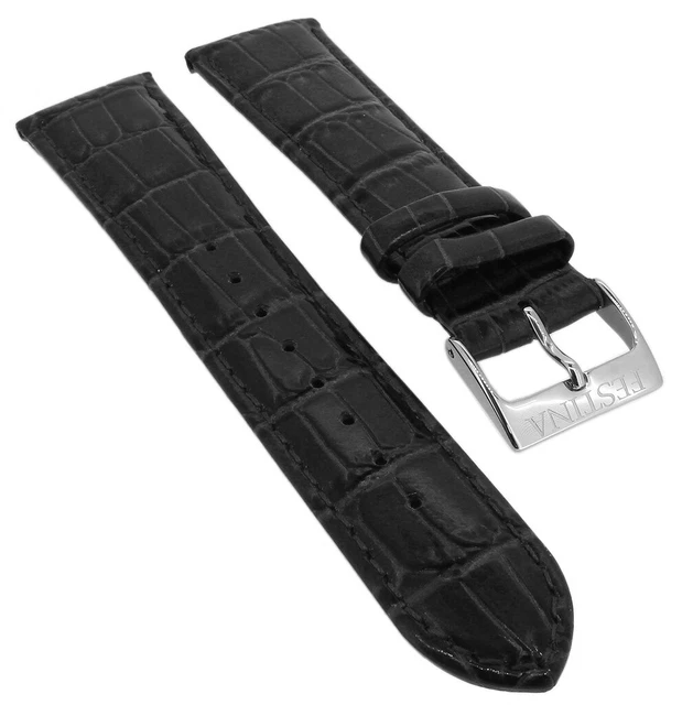 Ingersoll Bracelet de Rechange pour Montre Cuir Noir G Croco