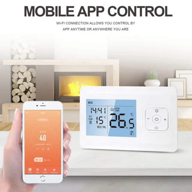 Thermostat de pièce programmable avec horaire hebdomadaire et interface tactile