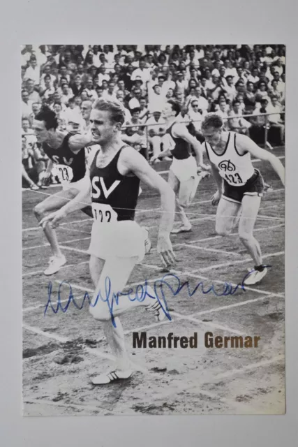 Manfred Germar - Läufer - original Autogramm -  - Autogrammkarte