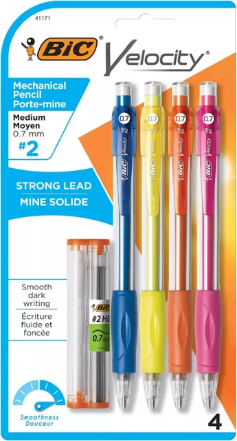 Velocity Original Mechanical Pencils, Medium Point (0.7 Mm), Assorted Colored Ba
