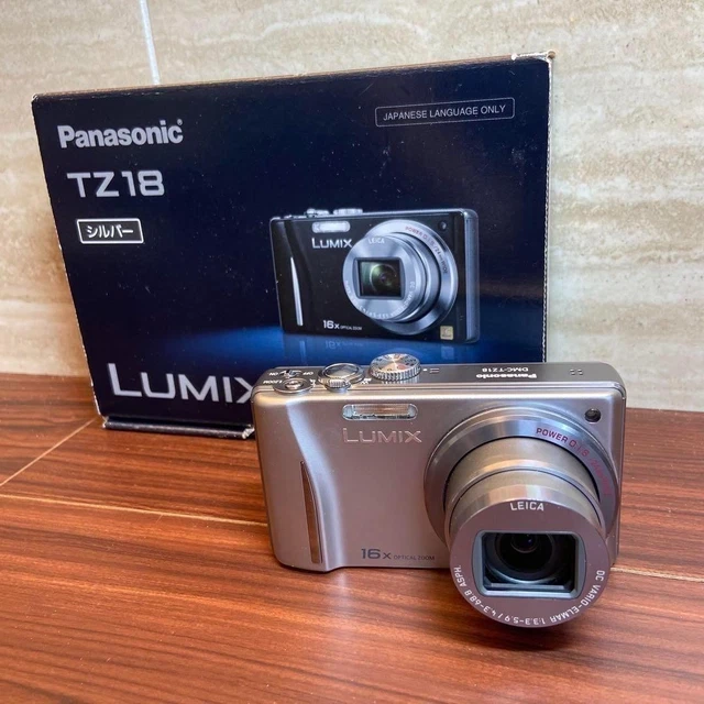 Panasonic DMC-TZ18 シルバー 中古品 PANASONIC DMC-TZ18 SILVER Compact Digital Camera 16x Zoom Usado
