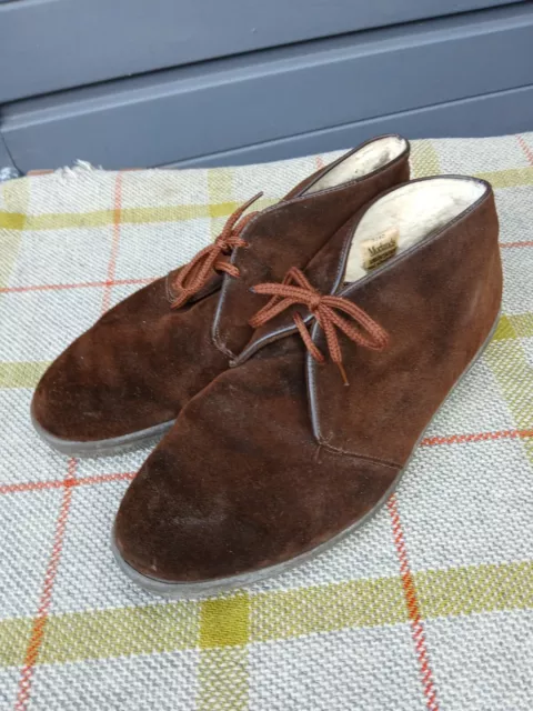 VINTAGE MORLANDS WINTERSET Mens Suede Sheepskin Lined Boots Uk size 10 24.99 PicClick UK