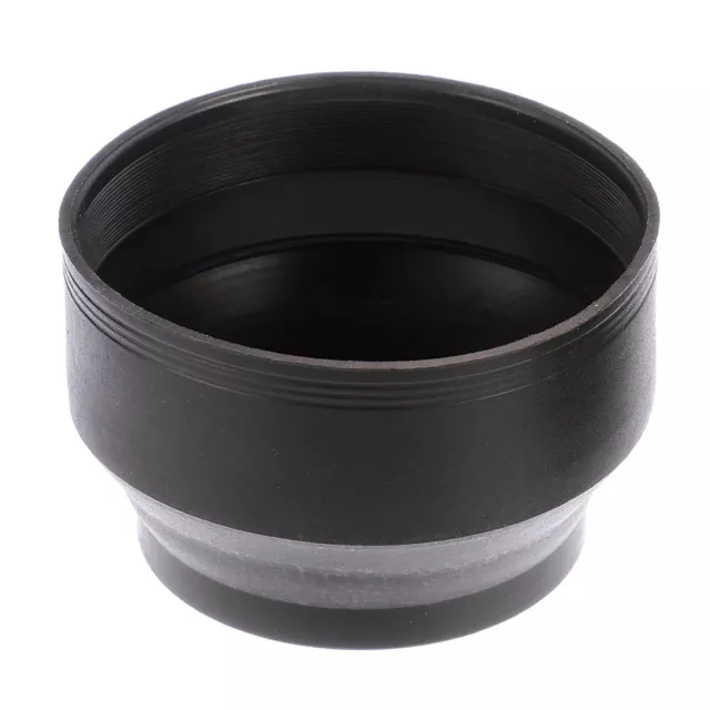 49/52/55/62/67/72/77mm 3 Stage Collapsible Rubber Lens Hood For DSLR Camera
