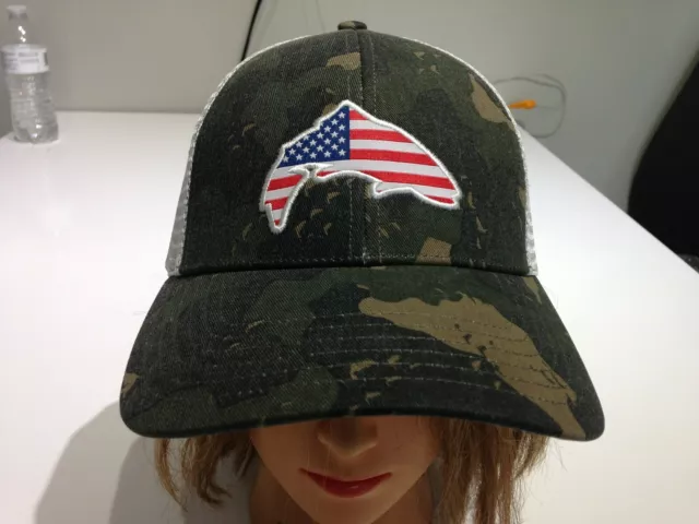 SIMMS FLY FISHING USA Patch Trucker Hat Cap Camo new $23.98 - PicClick