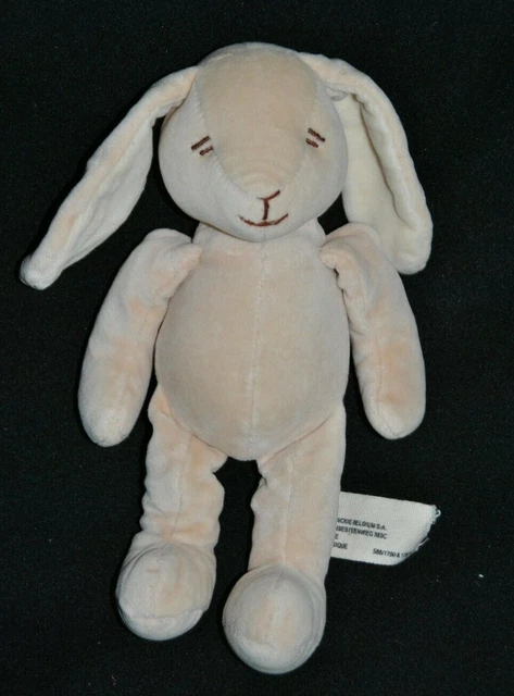 Peluche Doudou Lapin Mouton NICOTOY SIMBA Beige Crème Velours 23 Cm TTBE