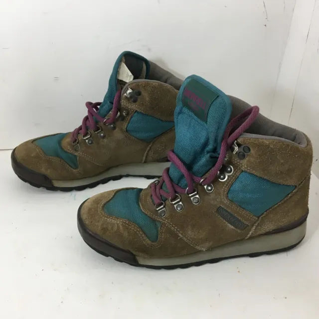 MERRELL LAZER BOOTS Women's Size 6.5 Brown Suede Lace-Up Hi-Top Hiking ...