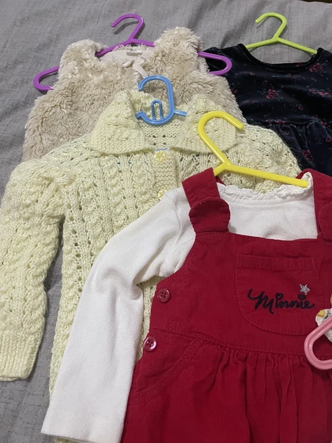 9-12 Months Baby  Girl Bundle Top Dress Gillet Cardi