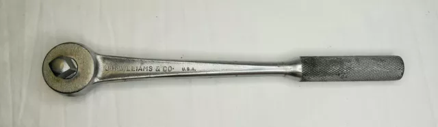 Vintage J.H. Williams & Co. 1/2" Drive Ratchet Wrench S-52 Superratchet  USA