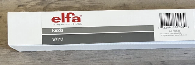 New lot of 10 Elfa Decor Walnut Birch 24” x 1-3/8” x 1-3/8”h 602538 2