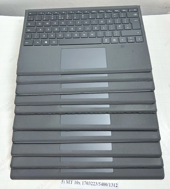 10er Set Microsoft Surface Pro 4 5 6 7 Typ Abdeckung 1725 Handauflage UK Tastatur..
