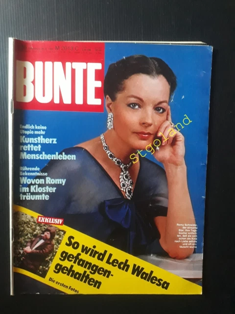 ROMY SCHNEIDER ON Full Cover Bunte Magazine German Edition Printed In