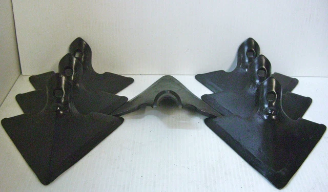 LOT OF 7 Danish Sweep Single Hole - 7"1/4" Thick 7/16" Square Hole Cultivator