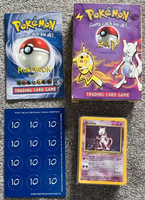 Pokémon 60 Card  Zap Deck TGC Genuine Base Cards Unplayed Condition Missing Coin