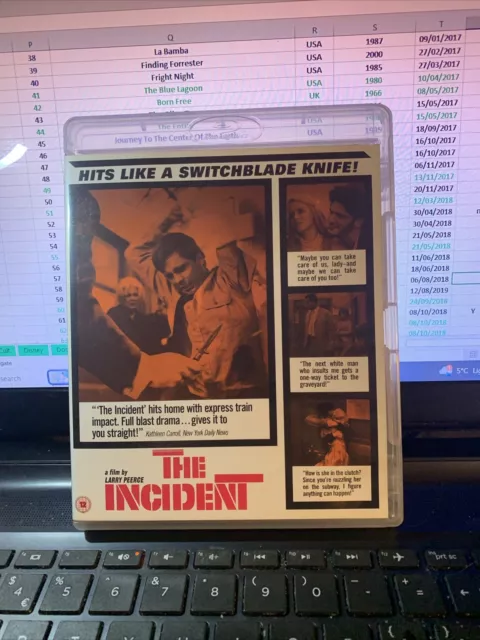 NEW The Incident - Dual Blu Ray / DVD - Eureka Masters Cinema Inc Booklet