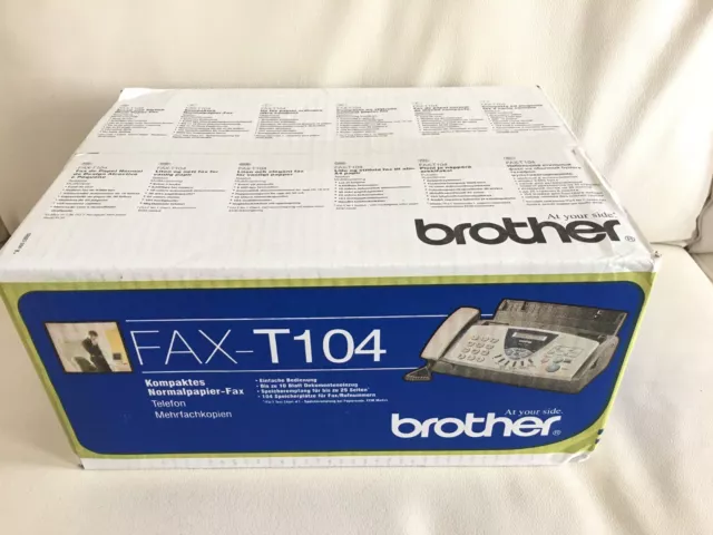 BROTHER T-104 FAXGERÄT FAX RARITÄT NEU in OVP NEW, 2 JAHRE GARANTIE