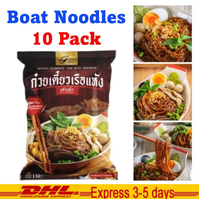 10x TORPAK Instant Authentic Thai Boat Noodles Rice Noodles Great Spicy Premium