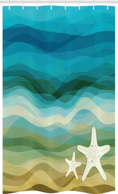 Abstracto Cortina de Ducha Ondas modernas estrellas de mar