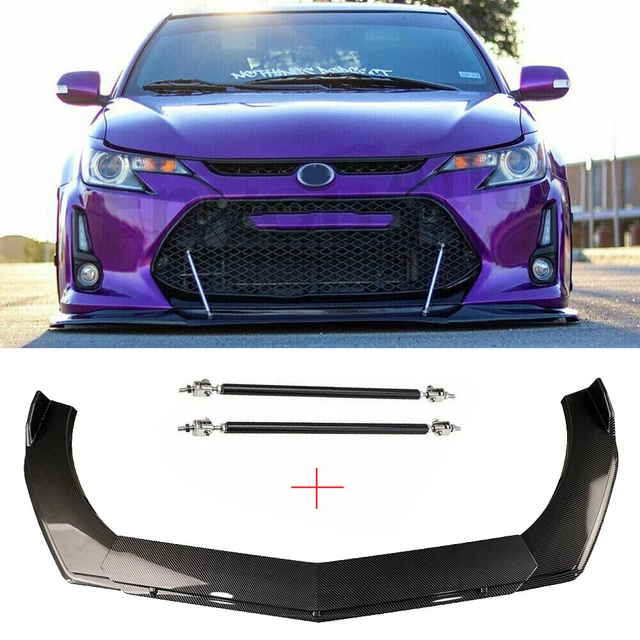 For Scion Tc 05-16 Fr-s Carbon fiber Front Bumper Lip Spoiler + Strut Rods
