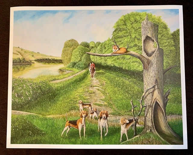 SIGNED LIMITED EDITION Print From Oil Painting Called Sly Old Fox 113