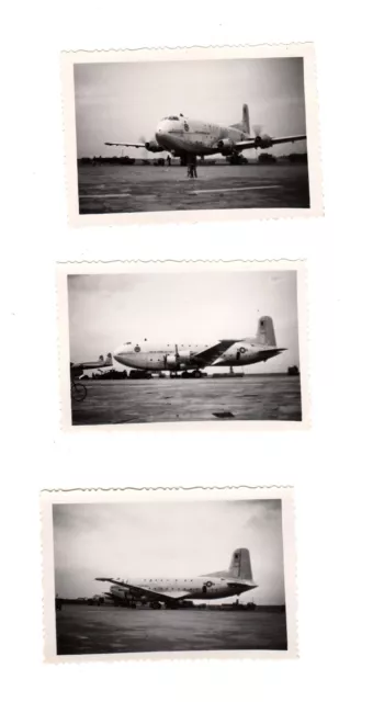 Lot de 3 photos militaria : avion Globemaster ( indochine-Vietnam )