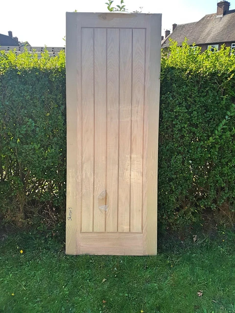 New Solid oak door 78  x30 x 1 3/8 Inches REF: 672 (howdens)
