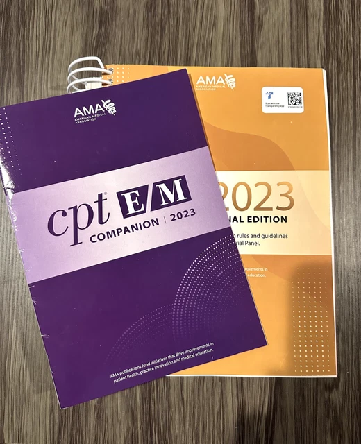 CPT PROFESSIONAL 2023 and E/M Companion 2023 Bundle by AMA 84.95
