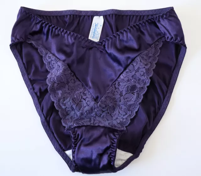 NEW Maidenform VTG 90s Y2K Satin Rendezvous High Cut Brief Panty MEDIUM