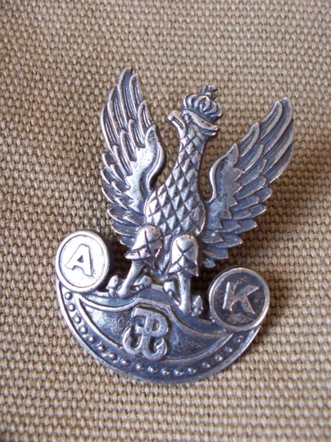 Poland Polish AK ARMIA KRAJOWA Badge THE HOME ARMY WW2 WWII PIN EAGLE WARSAW