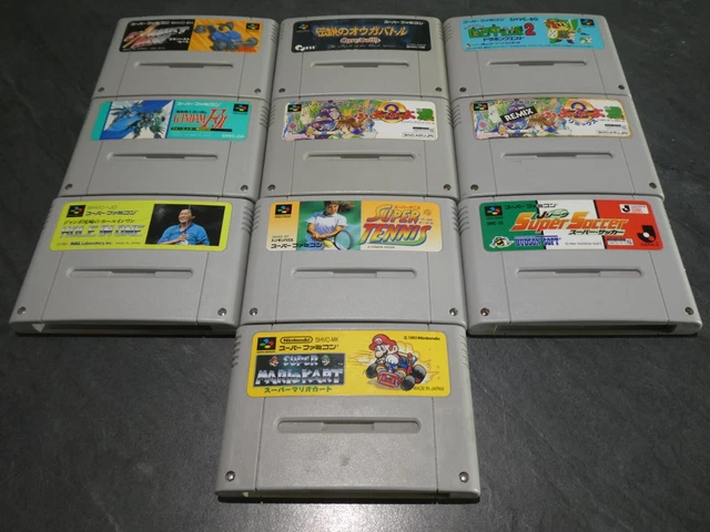 LOT 10 JEUX Super Famicom Super Nintendo snes Jap console sfc mario ...