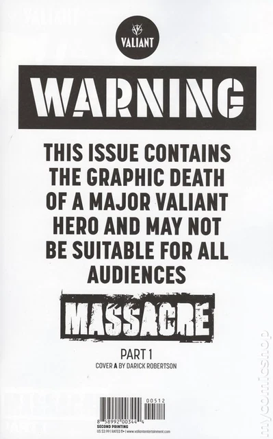 Harbinger Renegade #5F Robertson Variant 2nd Printing VF 2017 Stock Image