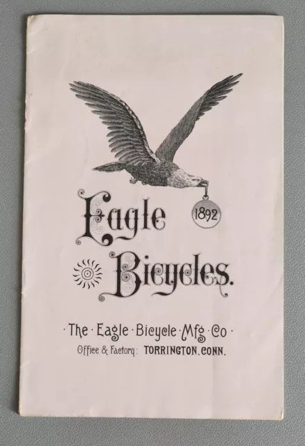 1892 Eagle Bicycles Catalog Booklet Torrington Connecticut High Wheel Racer Ads