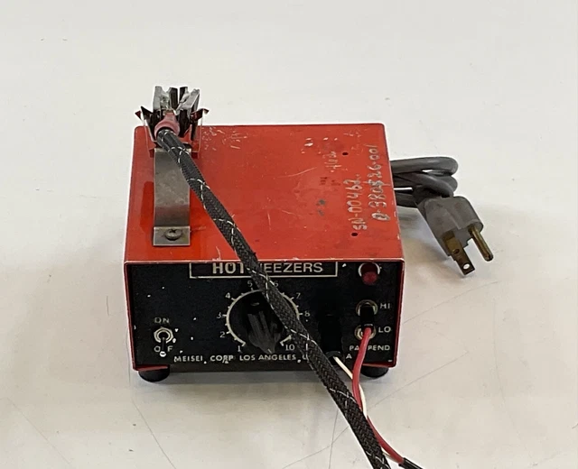 MEISEI M-10 HOT Weezers Thermal Wire Stripper w/4C Hand Piece / Tweezer TESTED
