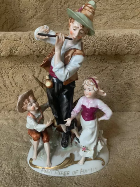 Kalk Porcelain Figure 9.5" tall Hand painted Pied Piper