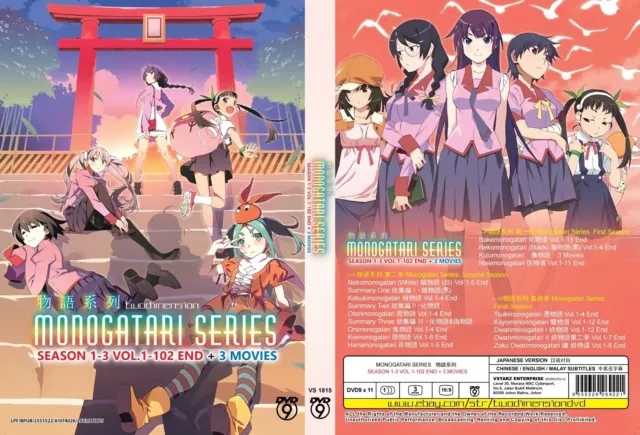 ANIME DVD~Monogatari Series Season 1-3(1-102End+3 Movie)Eng sub&All region+GIFT