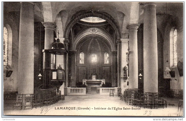 33 LAMARQUE - interieur de l'eglise saint seurin