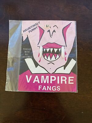 Vintage 1970s Halloween Hauntingly Funny Vampire Fangs Teeth NEW Monster Horror
