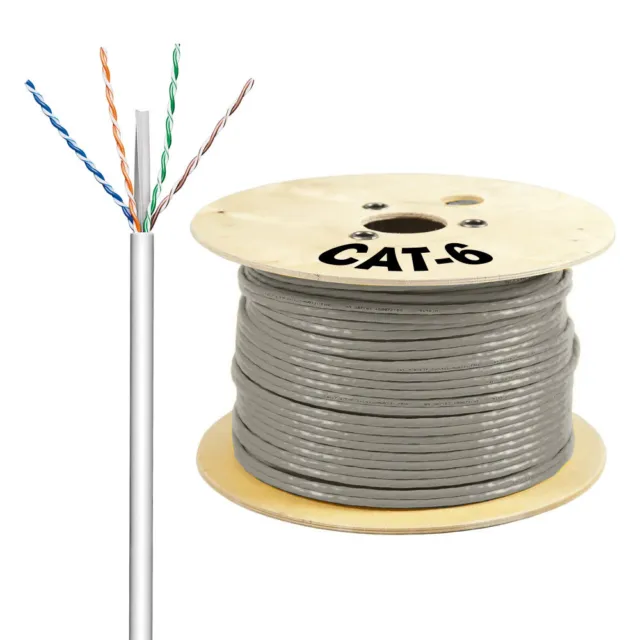 10m CAT 6 Netzwerk Kabel Verlegekabel SOLID LAN Gigabit 4x2xAWG23/1 U/UTP CCA