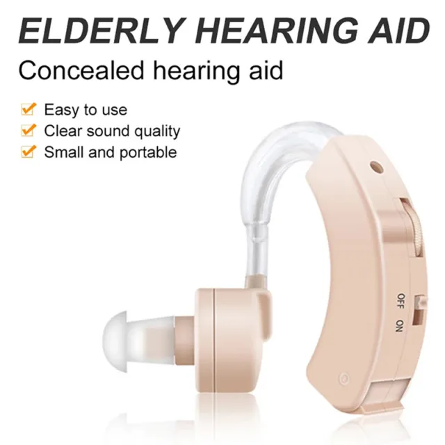 Hearing Amplifier Battery Incld Aids Kit Ergonomic Fit Behind the Ear Headphones