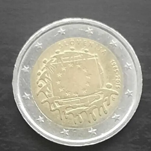 Moneta da 2 euro Slovensko, Slovacchia anno 2015 con Stemma 2 Croci, Ivan  Rehàk.